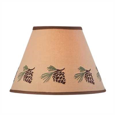 Pinecone Embroidered Shade 10"