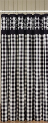 Checkerboard Star Shower Curtain