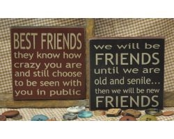 Best Friends or "We will be friends" saying Block