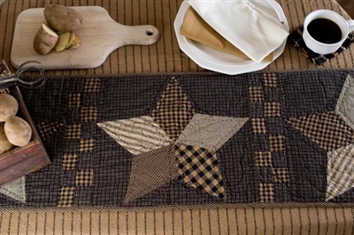 Farmhouse Star Quilted Runner 48