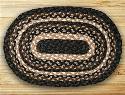 Jute Oval Placemat - Mocha/Frappuccino
