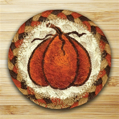 Harvest Pumpkin Braided Coaster - Set of 4