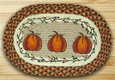 Jute Oval Placemat - Harvest Pumpkin