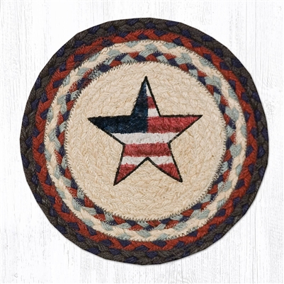 Americana Star Printed Round Trivet 10