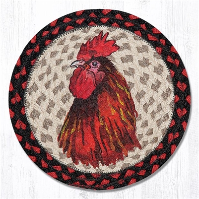 Rooster Printed Round Trivet 10"