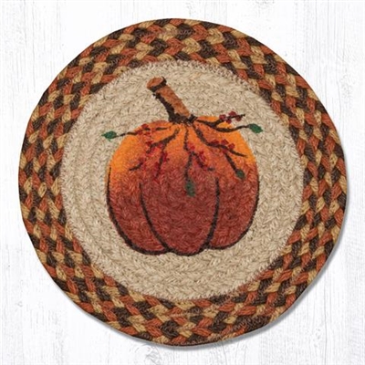 Harvest Pumpkin Printed Round Trivet 10