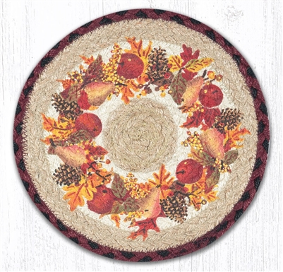 Autumn Wreath Printed Round Trivet 10"